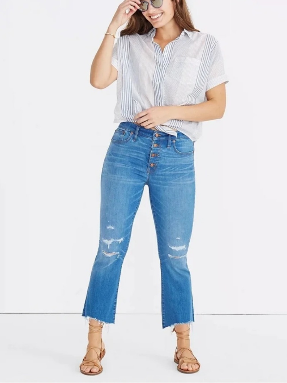 Madewell Cali Demi-Boot Distressed Jean